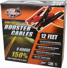 Southwire - 12 Ft. Long, 300 Amperage Rating, Insulated No Shock Sidekick Clamp - Orange, 6 Wire Guage - Exact Tooling