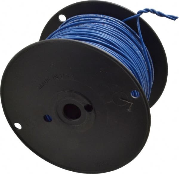 Southwire - 18 AWG, 16 Strand, Blue Machine Tool Wire - PVC, Acid, Moisture and Oil Resistant, 500 Ft. Long - Exact Tooling
