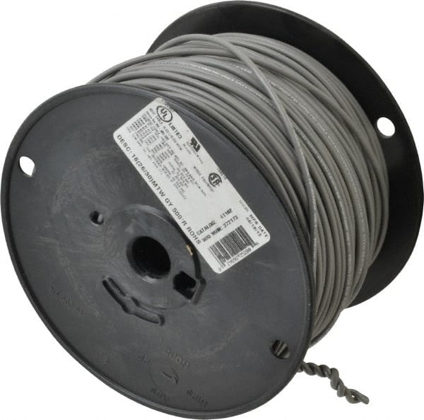Southwire - 16 AWG, 26 Strand, Gray Machine Tool Wire - PVC, Acid, Moisture and Oil Resistant, 500 Ft. Long - Exact Tooling