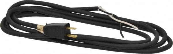 Southwire - 9', 16/2 Gauge/Conductors, Black Outdoor Replacement Cord - 1 Receptacle, 13 Amps, 125 VAC, UL SJEOOW, NEMA 1-15P - Exact Tooling