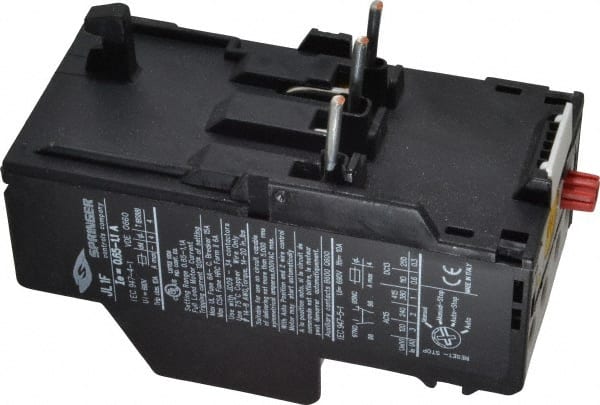 Springer - 0.65 to 1.1 Amp, IEC Overload Relay - Trip Class 10, For Use with 9-32A JC Contactors - Exact Tooling