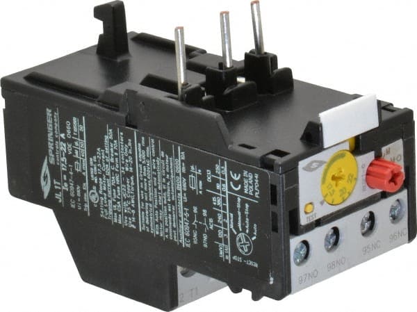 Springer - 17.5 to 22 Amp, IEC Overload Relay - Trip Class 10, For Use with 9-32A JC Contactors - Exact Tooling