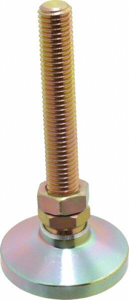 Gibraltar - 5/8-11 Bolt Thread, Studded Pivotal Stud Mount Leveling Pad & Mount - 6,000 Max Lb Capacity, 2-1/2" Base Diam - Exact Tooling