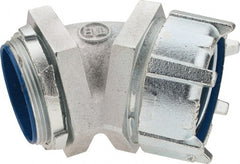 Thomas & Betts - 3" Trade, Malleable Iron Threaded Angled Liquidtight Conduit Connector - Insulated - Exact Tooling