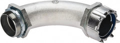 Thomas & Betts - 3" Trade, Malleable Iron Threaded Angled Liquidtight Conduit Connector - Noninsulated - Exact Tooling