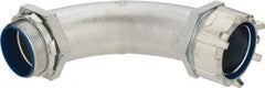 Thomas & Betts - 3" Trade, Malleable Iron Threaded Angled Liquidtight Conduit Connector - Insulated - Exact Tooling