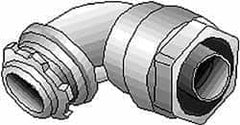 Thomas & Betts - 4" Trade, Malleable Iron Threaded Angled Liquidtight Conduit Connector - Insulated - Exact Tooling