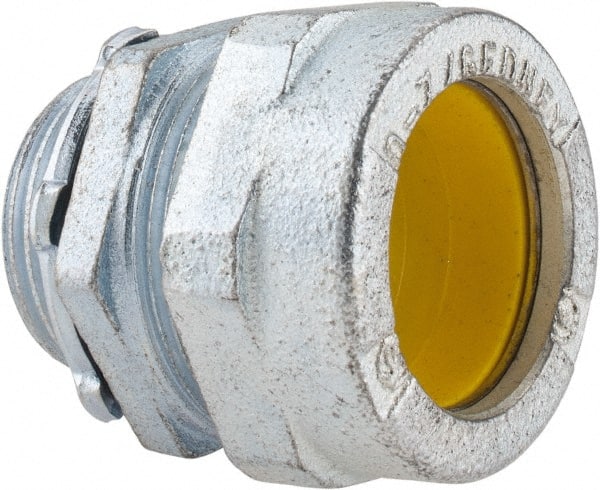 O-Z/Gedney - 1 to 1.2" Cable Capacity, Liquidtight, Straight Strain Relief Cord Grip - 1 NPT Thread, 1-3/8" Long, Iron - Exact Tooling