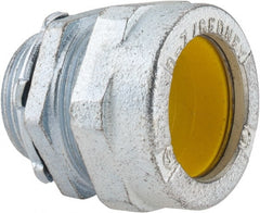 O-Z/Gedney - 1 to 1.2" Cable Capacity, Liquidtight, Straight Strain Relief Cord Grip - 1 NPT Thread, 1-3/8" Long, Iron - Exact Tooling