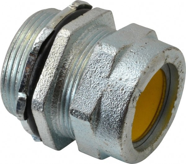 O-Z/Gedney - 0.9 to 1" Cable Capacity, Liquidtight, Straight Strain Relief Cord Grip - 1-1/4 NPT Thread, 1-3/8" Long, Iron - Exact Tooling