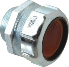 Thomas & Betts - 1-3/8 to 1-5/8" Cable Capacity, Liquidtight, Straight Strain Relief Cord Grip - 1-1/2 NPT Thread, 2-5/8" Long, Iron & Zinc - Exact Tooling