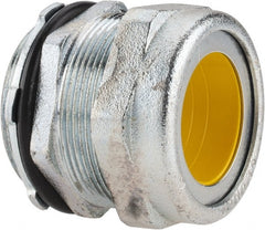 O-Z/Gedney - 1.4 to 1.6" Cable Capacity, Liquidtight, Straight Strain Relief Cord Grip - 2 NPT Thread, 2-1/16" Long, Iron - Exact Tooling