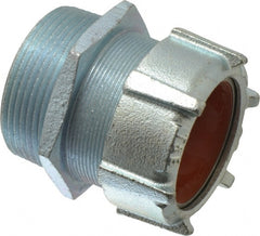 Thomas & Betts - 1-15/16 to 2-3/16" Cable Capacity, Liquidtight, Straight Strain Relief Cord Grip - 2-1/2 NPT Thread, 3-3/4" Long, Iron & Zinc - Exact Tooling