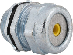 O-Z/Gedney - 0.1 to 0.2" Cable Capacity, Liquidtight, Straight Strain Relief Cord Grip - 3/4 NPT Thread, 1-3/16" Long, Iron - Exact Tooling