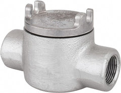 Thomas & Betts - (2) 1/2" Knockouts, Iron Round GUAC - 2-1/2" Overall Width x 2-1/4" Overall Depth - Exact Tooling