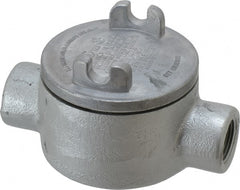 Thomas & Betts - (2) 3/4" Knockouts, Iron Round GUAC - 3-1/2" Overall Width x 2" Overall Depth - Exact Tooling