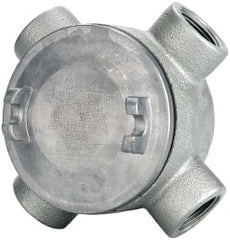 Thomas & Betts - (4) 1" Knockouts, Iron Round GUAX - 3-1/2" Overall Width x 2.31" Overall Depth - Exact Tooling