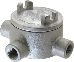 Thomas & Betts - (4) 1/2" Knockouts, Iron Round GUAX - 3-1/2" Overall Width x 2" Overall Depth - Exact Tooling