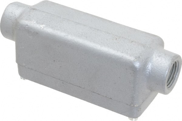O-Z/Gedney - C Body, 1/2" Trade, Rigid Malleable Iron Conduit Body - Rectangle, 3.69" OAL, Hazardous Locations - Exact Tooling
