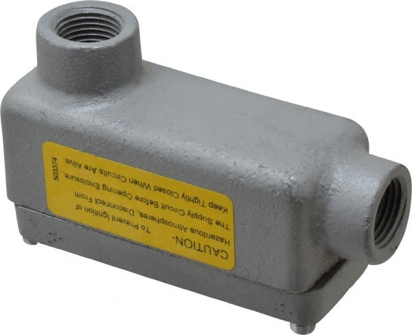 O-Z/Gedney - LB Body, 1/2" Trade, Rigid Malleable Iron Conduit Body - Rectangle, 3.69" OAL, Hazardous Locations - Exact Tooling