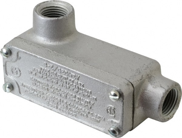 O-Z/Gedney - LL Body, 1/2" Trade, Rigid Malleable Iron Conduit Body - Rectangle, 3.69" OAL, Hazardous Locations - Exact Tooling