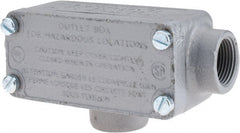 O-Z/Gedney - T Body, 3/4" Trade, Rigid Malleable Iron Conduit Body - Rectangle, 1" OAL, Hazardous Locations - Exact Tooling