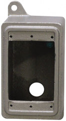 O-Z/Gedney - 1 Gang, 1/2" Knockouts, Iron Rectangle Device Box - Aluminum Enamel, Zinc Electroplated - Exact Tooling
