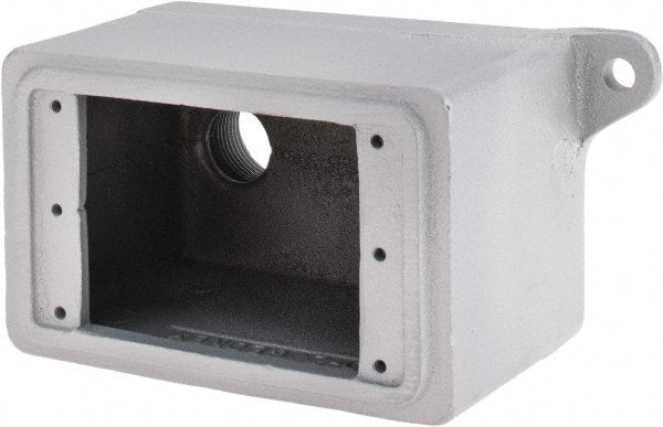 O-Z/Gedney - 1 Gang, 3/4" Knockouts, Iron Rectangle Outlet Box - Weather Resistant - Exact Tooling