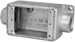 Thomas & Betts - 1 Gang, (2) 3/4" Knockouts, Iron Rectangle Device Box - Zinc Plated - Exact Tooling
