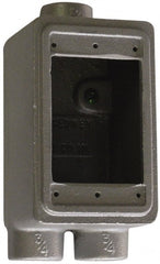 O-Z/Gedney - 1 Gang, 1/2" Knockouts, Iron Rectangle Outlet Box - Weather Resistant - Exact Tooling