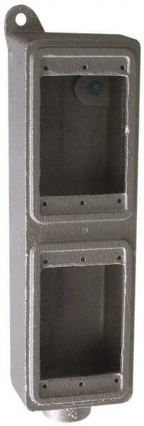 O-Z/Gedney - 1 Gang, 3/4" Knockouts, Iron Rectangle Device Box - Aluminum Enamel, Zinc Electroplated - Exact Tooling