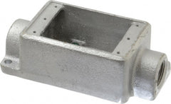 Thomas & Betts - 1 Gang, (2) 3/4" Knockouts, Iron Rectangle Device Box - 5.38" Overall Height x 2-3/4" Overall Width x 2" Overall Depth - Exact Tooling