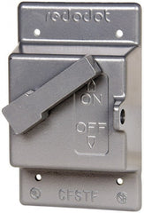 Thomas & Betts - Electrical Outlet Box Aluminum Switch Cover - Includes Gasket & Screw - Exact Tooling