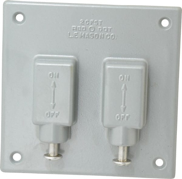 Thomas & Betts - Electrical Outlet Box Aluminum Plunger Style Cover - Includes Gasket & Screw - Exact Tooling