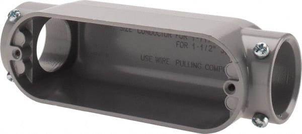 Hubbell Killark - Form Set Screw, C Body, 1-1/2" Trade, EMT Aluminum Conduit Body - Oval, 8-7/16" OAL, Dry Locations - Exact Tooling