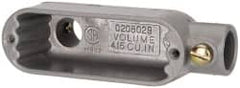 Hubbell Killark - Form Set Screw, LB Body, 1/2" Trade, EMT Aluminum Conduit Body - Oval, 4-17/32" OAL, 4 cc Capacity - Exact Tooling