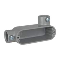 Hubbell Killark - Form Set Screw, LR Body, 1/2" Trade, EMT Aluminum Conduit Body - Oval, 4-3/8" OAL, Dry Locations - Exact Tooling