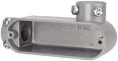 Hubbell Killark - Form Set Screw, LR Body, 3/4" Trade, EMT Aluminum Conduit Body - Oval, 5-1/8" OAL, Dry Locations - Exact Tooling