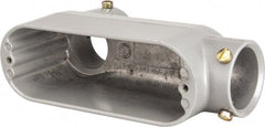 Hubbell Killark - Form Set Screw, LB Body, 1-1/2" Trade, EMT Aluminum Conduit Body - Oval, 9-1/8" OAL, 36 cc Capacity - Exact Tooling
