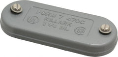 Hubbell Killark - 1-1/4" Trade, Cast Iron Conduit Body Cover Plate - Use with Form 7 Conduit Bodies - Exact Tooling