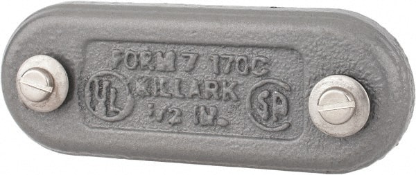 Hubbell Killark - 1/2" Trade, Cast Iron Conduit Body Cover Plate - Use with Form 7 Conduit Bodies - Exact Tooling