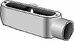 Hubbell Killark - Form 35, LL Body, 2" Trade, IMC, Rigid Malleable Iron Conduit Body - Oval, 10-9/16" OAL, 70 cc Capacity, Hazardous & Wet Locations - Exact Tooling