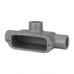 Hubbell Killark - Form 35, T Body, 1/2" Trade, IMC, Rigid Malleable Iron Conduit Body - Oval, 5-3/8" OAL, 4 cc Capacity, Hazardous & Wet Locations - Exact Tooling