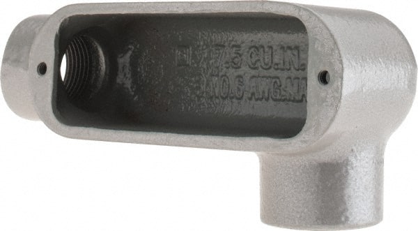 Hubbell Killark - Form 35, LL Body, 3/4" Trade, IMC, Rigid Malleable Iron Conduit Body - Oval, 5-3/8" OAL, 7 cc Capacity, Hazardous & Wet Locations - Exact Tooling