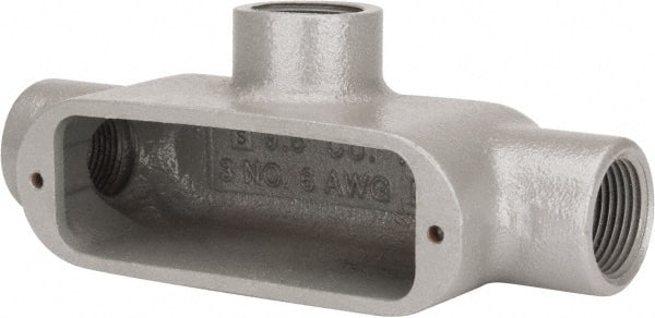 Hubbell Killark - Form 35, T Body, 3/4" Trade, IMC, Rigid Malleable Iron Conduit Body - Oval, 6-1/16" OAL, 7 cc Capacity, Hazardous & Wet Locations - Exact Tooling