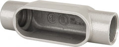 Hubbell Killark - Form 7, C Body, 1-1/2" Trade, IMC, Rigid Iron Conduit Body - Oval, 8-7/16" OAL, 26 cc Capacity, Gray, Hazardous & Wet Locations - Exact Tooling
