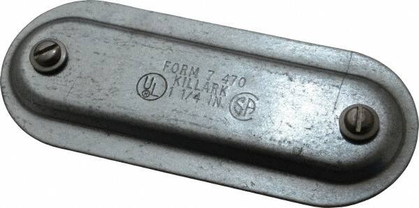 Hubbell Killark - 1-1/4" Trade, Steel Conduit Body Cover Plate - Use with Form 7 Conduit Bodies - Exact Tooling