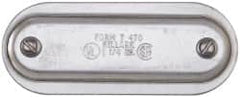 Hubbell Killark - 1-1/4" Trade, Aluminum Conduit Body Cover Plate - Use with Form 7 Conduit Bodies - Exact Tooling