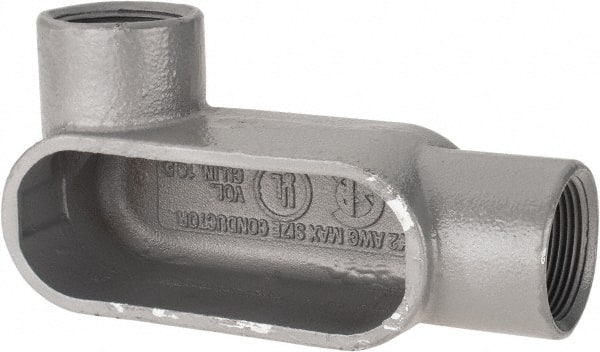 Hubbell Killark - Form 7, LL Body, 1-1/4" Trade, IMC, Rigid Iron Conduit Body - Oval, 6-13/16" OAL, 19-1/2 cc Capacity, Gray, Hazardous & Wet Locations - Exact Tooling