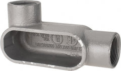 Hubbell Killark - Form 7, LL Body, 1-1/4" Trade, IMC, Rigid Iron Conduit Body - Oval, 6-13/16" OAL, 19-1/2 cc Capacity, Gray, Hazardous & Wet Locations - Exact Tooling